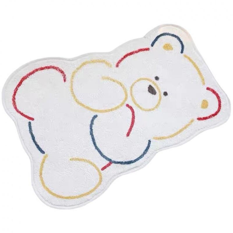 Thảm Lông Cashmere Dày Dặn Hình Gấu Ngoài Hành Tinh Dễ Thương Sáng Tạo Phong Cách Nhật Bản