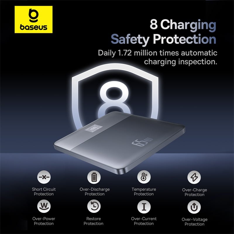 Pin Sạc Dự Phòng Baseus Blade2 Fast-Charging Power Bank with Digital Display Intelligent Edition 12000mAh 65W - Hàng chính hãng