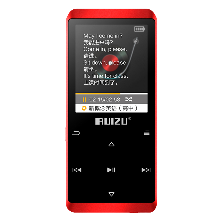 Máy Nghe Nhạc Lossless Bluetooth Ruizu D02 4GB (2018) - Hàng Chính Hãng