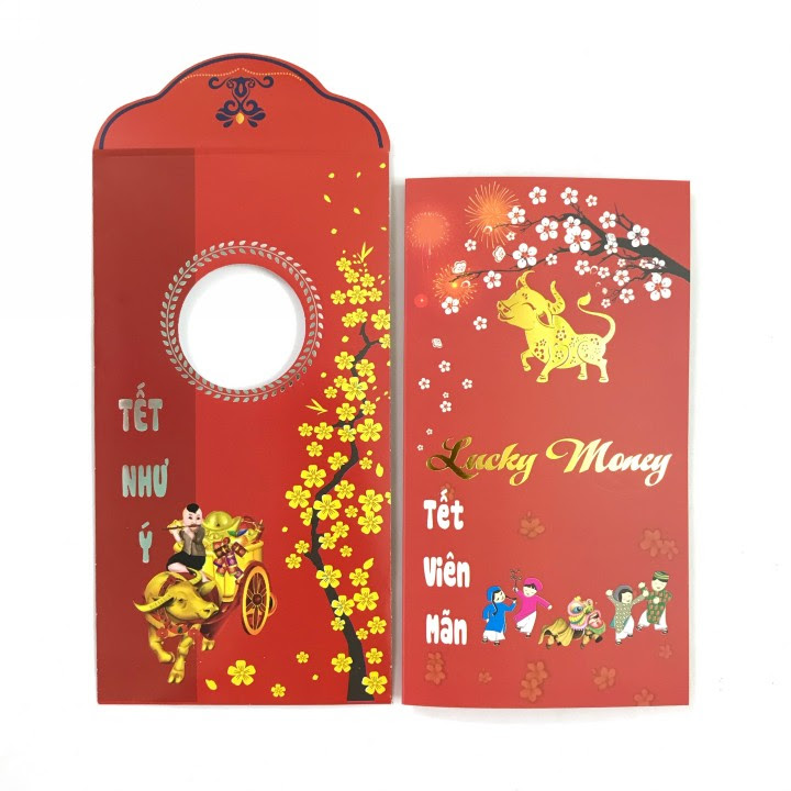 THIỆP LÌ XÌ MỪNG TẾT TÂN SỬU CỰC ĐẸP VÀ SANG TRỌNG (KHÔNG BAO GỒM TIỀN) - SP000670