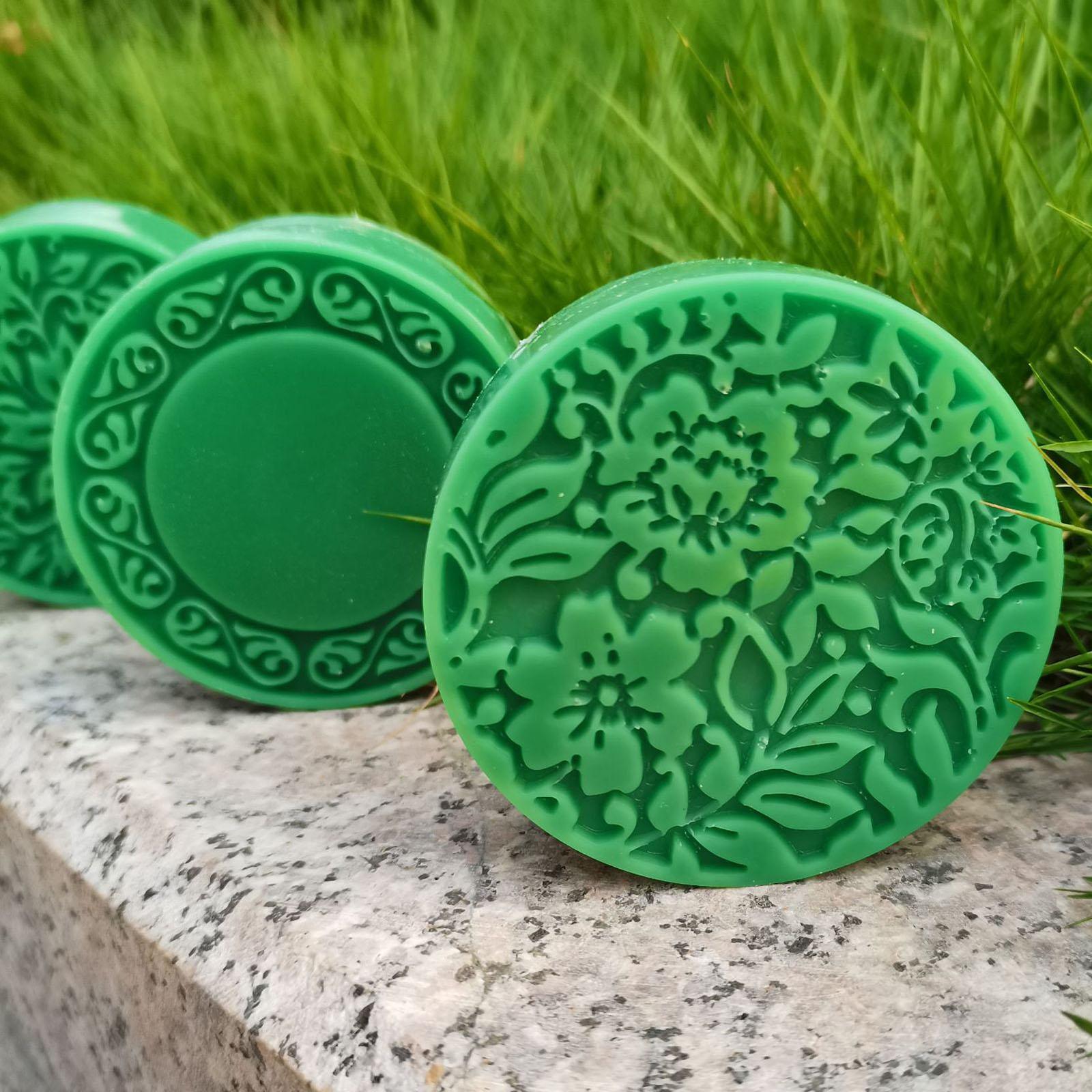 Silicone Soap Molds 4 Cavities Silicone Soap Mold Round Soap Mold for Soap Making Handmade Cake Chocolate Biscuit