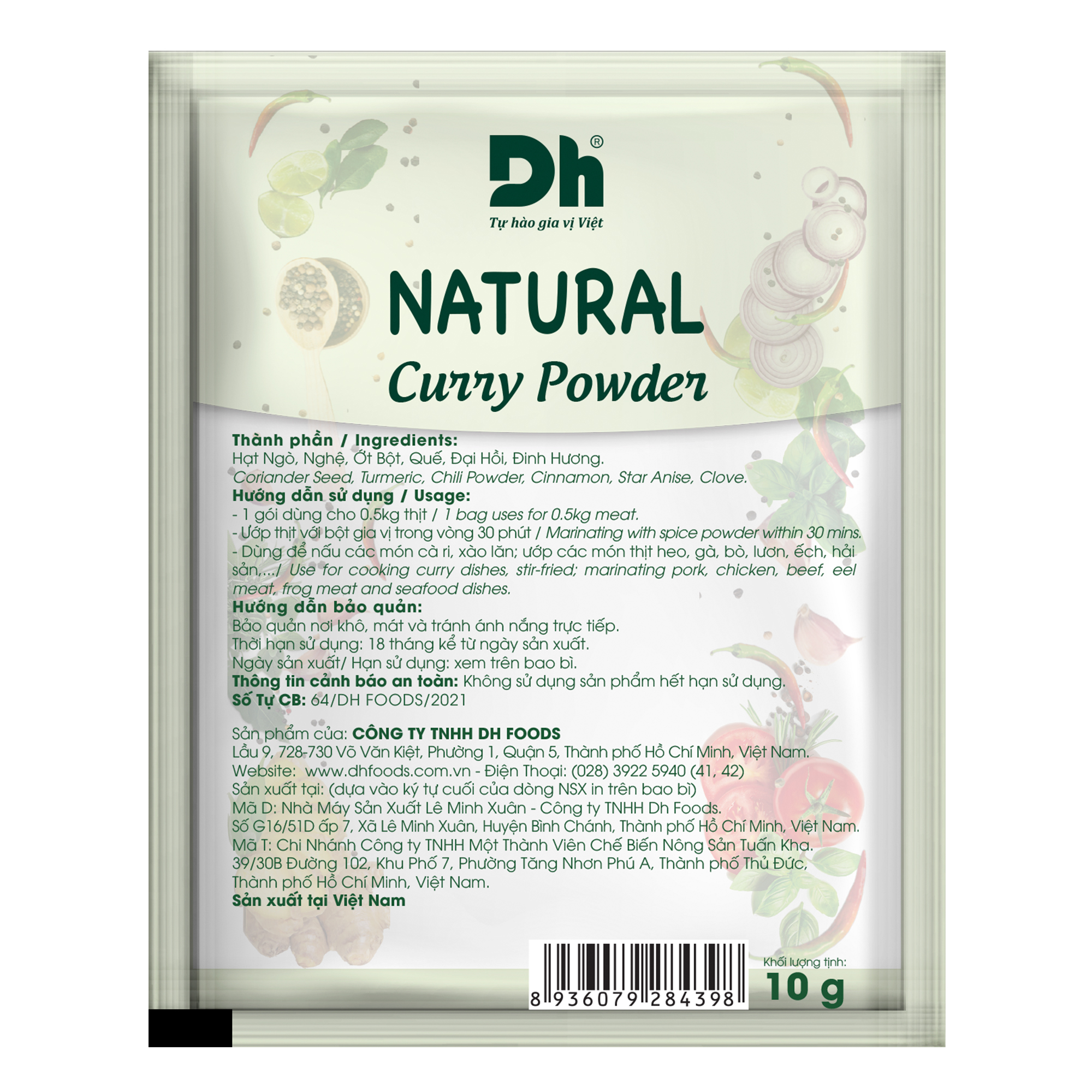 Combo 5 gói Gia vị Ướp (bao gồm gia vị ướp Ngũ vị hương, gia vị nấu Cà ri, gia vị nấu Bò Kho, gia vị Ướp thịt nướng, gia vị ướp thịt Chẩm Chéo)