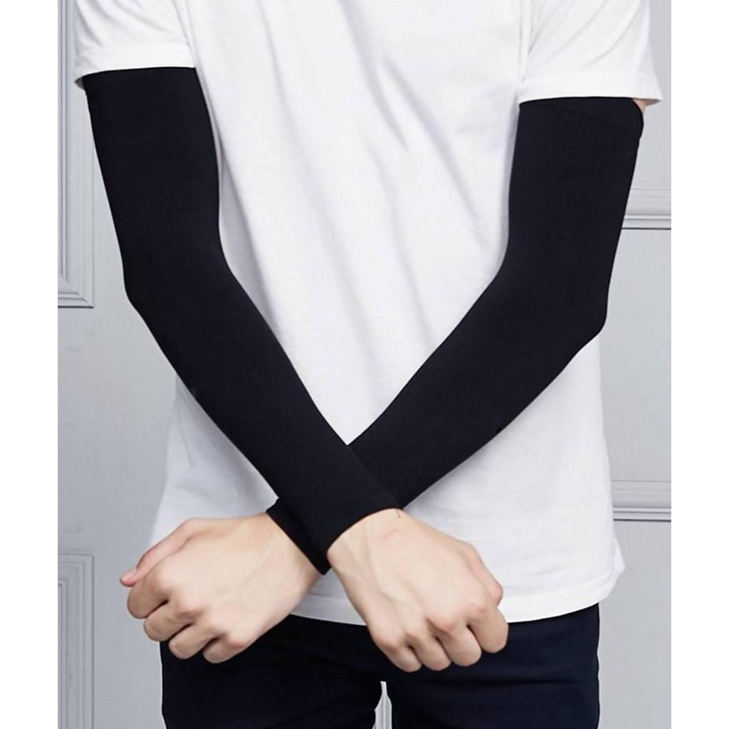 Set 2 đôi bao tay ống chống nắng giữ ấm xỏ ngón - Da