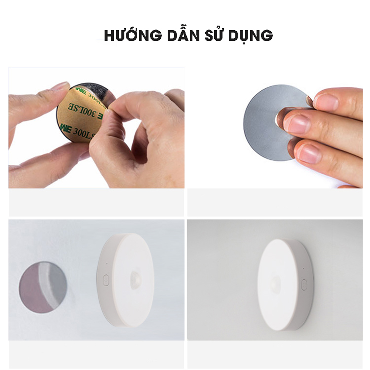 Đèn cảm ứng tự động sáng và tắt khi có người đến gần, không dây , dùng pin