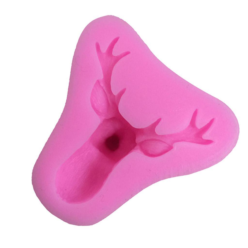 3D Elk Silicone Mold Fondant Cake Mould Decorating Chocolate Baking Mold