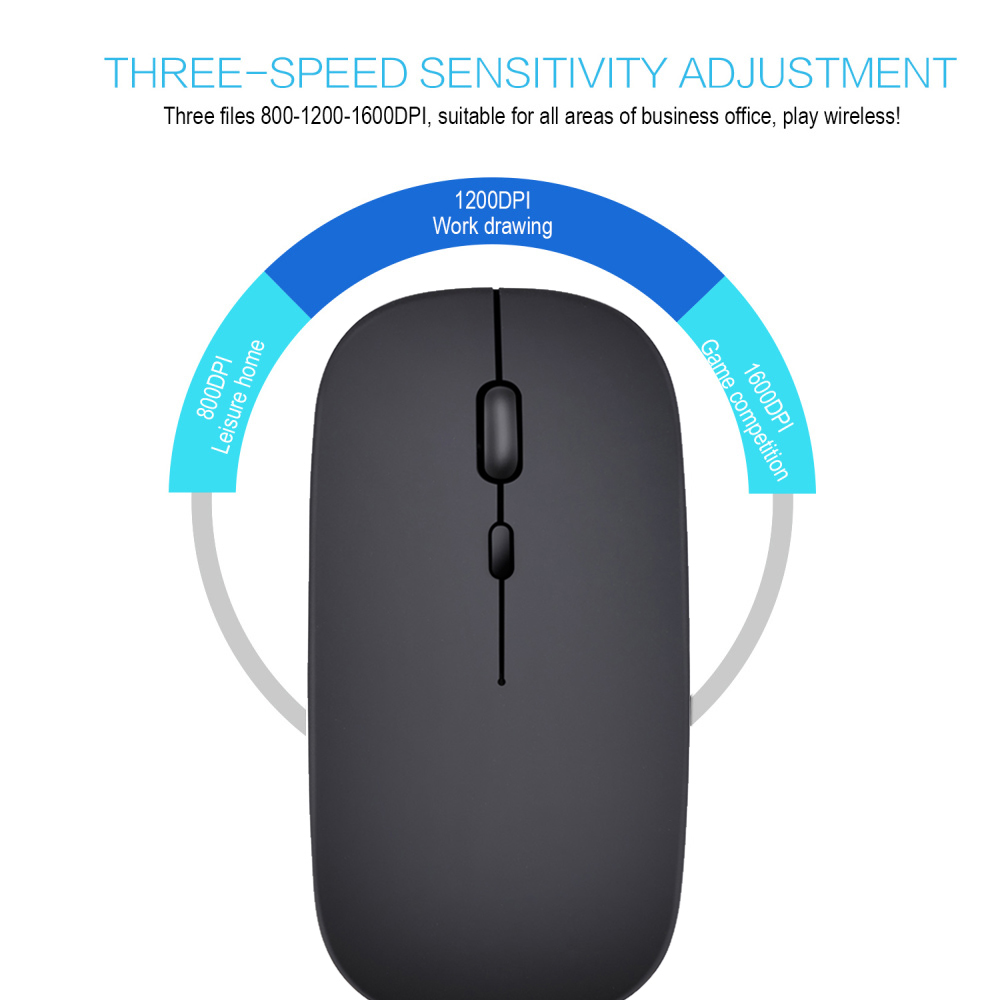Chuột Không Dây Siêu Mỏng Di Động 2.4G Kiểu Dáng Đẹp Có Thể Sạc Lại Đường Truyền 10m / 33FT