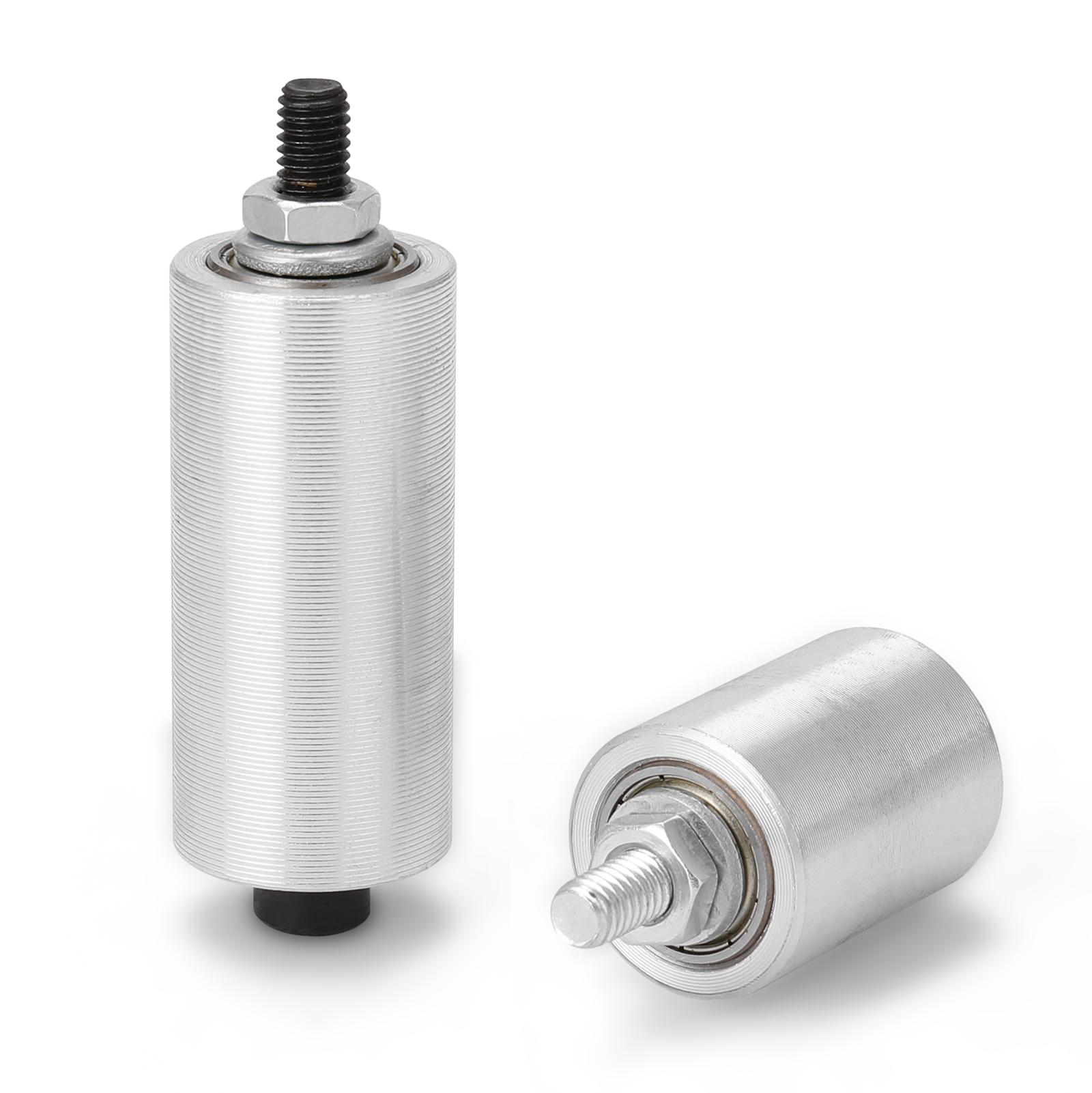 30/50mm DIY Double Bearing Sander Aluminum Alloy Conveyor Wheel Driven Wheel Without Ribs with 8mm Shaft