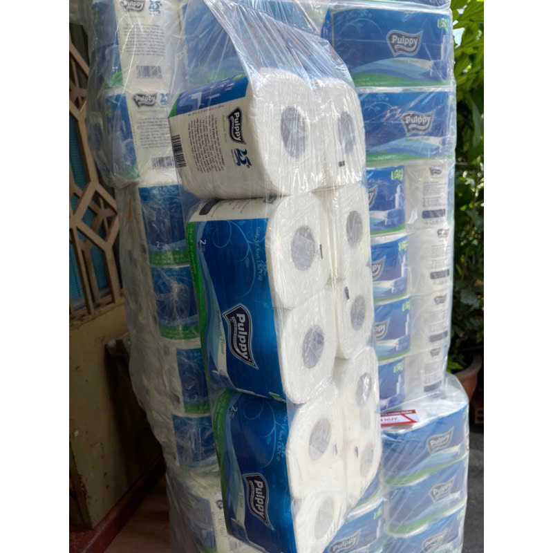 Khăn Giấy Vệ Sinh Pulppy 10 Cuộn Khăn Giấy Đa Năng Cao Cấp 2 Lớp