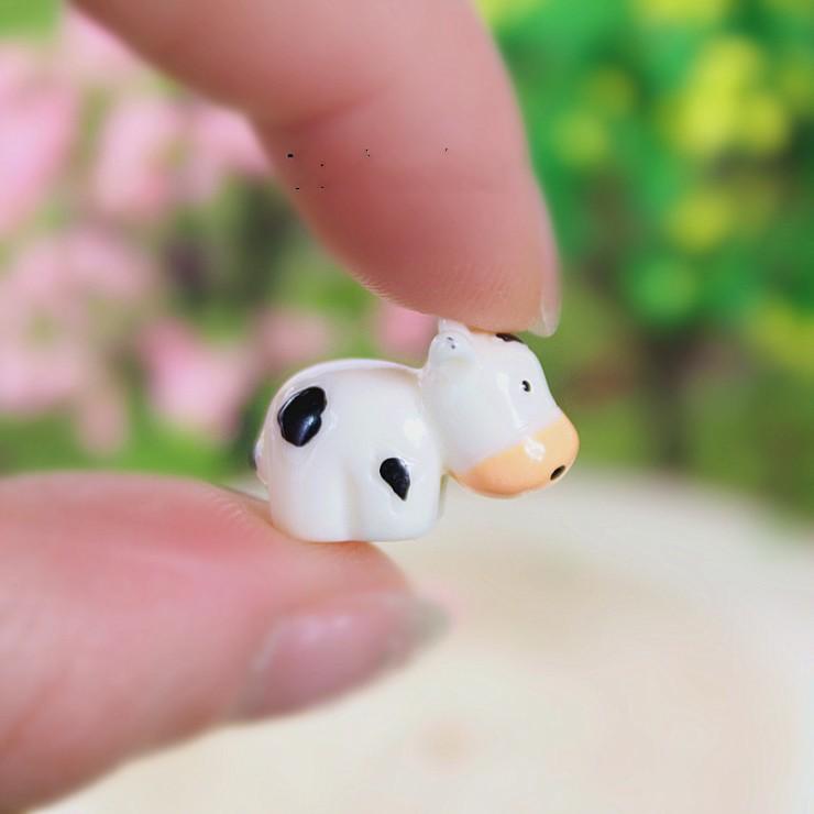 Combo 02 bò sữa hoặc 02 trâu bé xinh trang trí tiểu cảnh, nhà búp bê, DIY