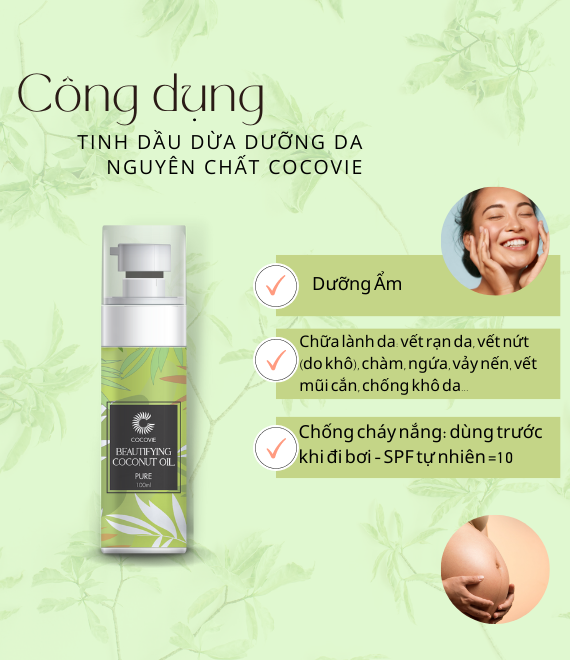 DẦU DỪA DƯỠNG THỂ TINH KHIẾT COCOVIE 100ML