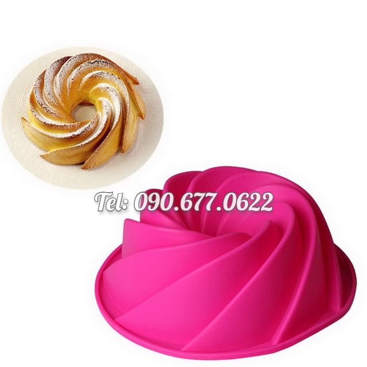 Khuôn silicone làm bánh, rau câu hình xoắn ốc size 20 cm – Mã số 1202