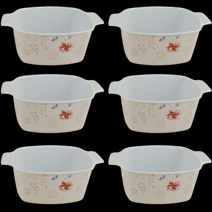 Bộ 6 Tô Có Quai Cầm Melamine Cao Cấp Nine Plus NX008 (17cm)