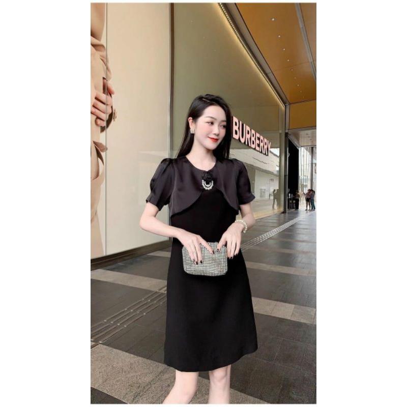 ĐẦM SUÔNG CỔ HOA PHỤ KIỆN