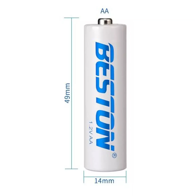 Combo 4 pin sạc AA Beston 3300mah - kèm hộp nhựa đựng pin (Hàng chính hãng)