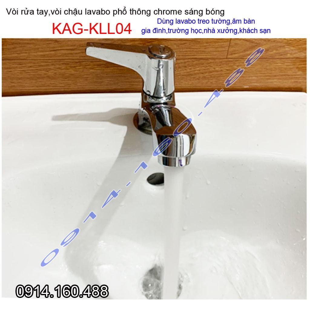 Vòi lavabo lạnh rửa mặt tay vuông gạt chome bóng nước mạnh sử dụng tốt siêu bền