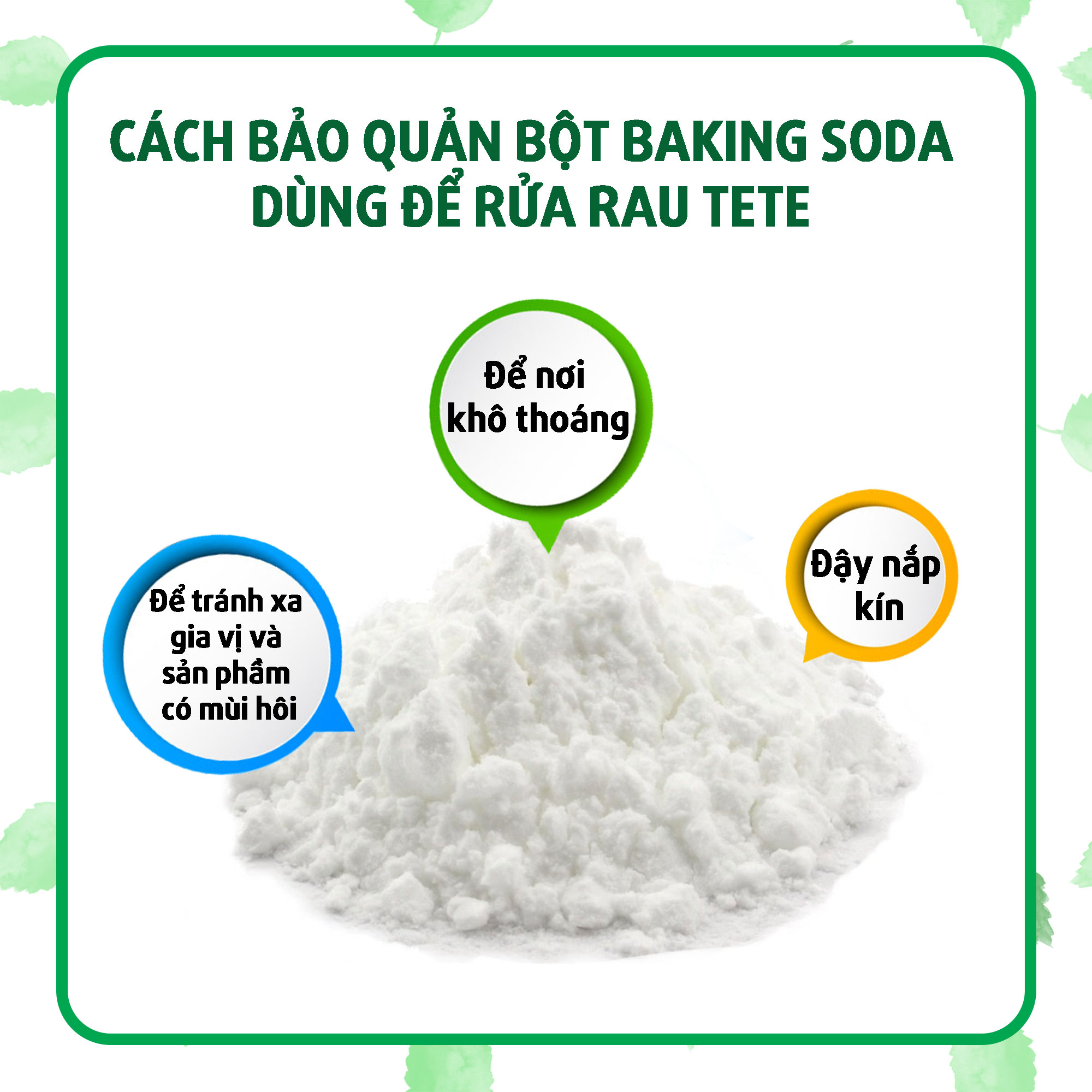 1Kg Bột Baking Soda Đa Rửa Rau Hay Trái Cây TETE