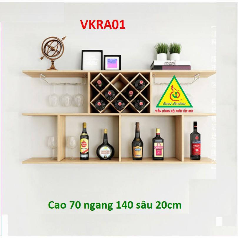 Kệ rượu trang trí treo tường VKRA01A