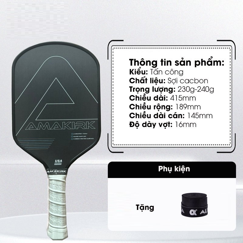 Bộ 2 Vợt Chơi Bóng Pickleball Siêu Nhẹ Và Nhanh Chóng Kèm Túi Đựng 4 Quả Bóng {gồm 4 bóng 1 túi ( 2 vợt)