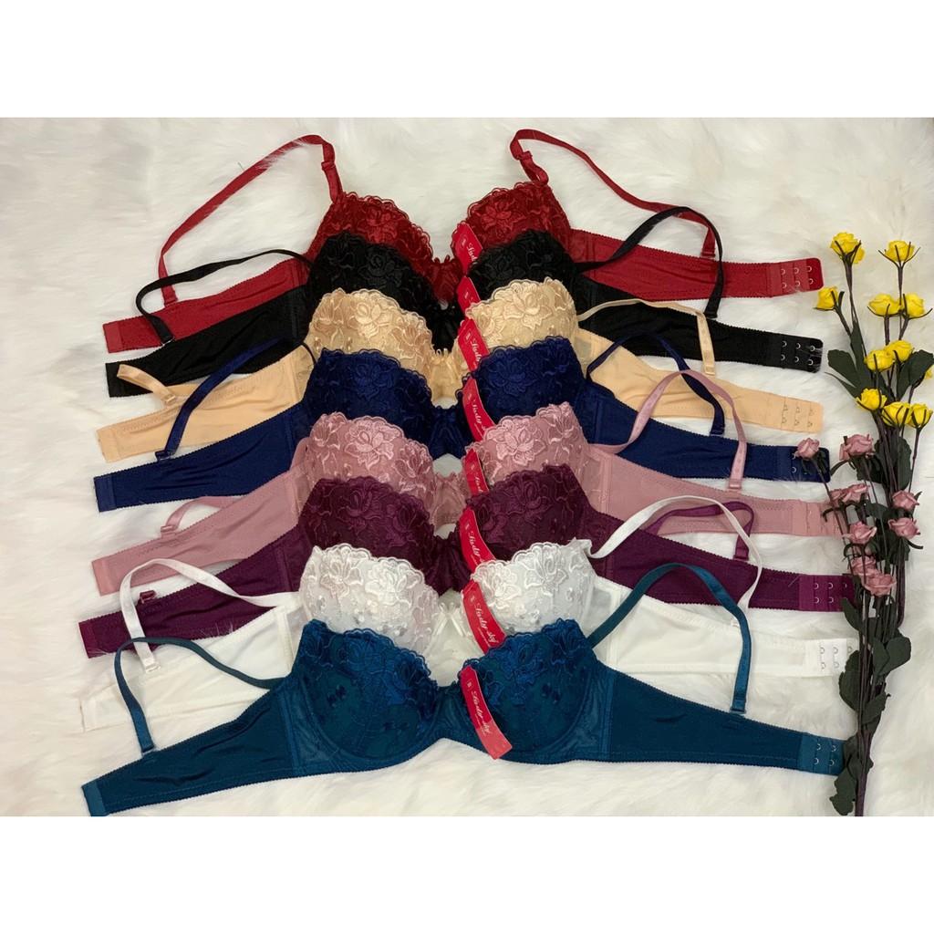 ÁO LÓT NỮ MỎNG THÊU HOA CÀI SAU LADY 595