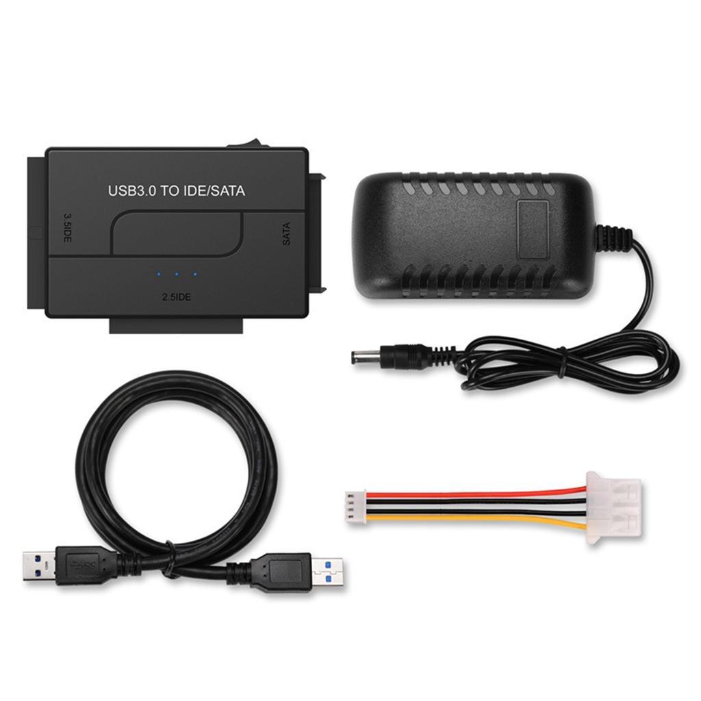 External SATA/IDE to USB 3.0 Adapter IDE SATA Adapter Compatible with USB 1.1/2.0 DC Power 12V Kit for 2.5"/3.5" Inch IDE and SATA HDD