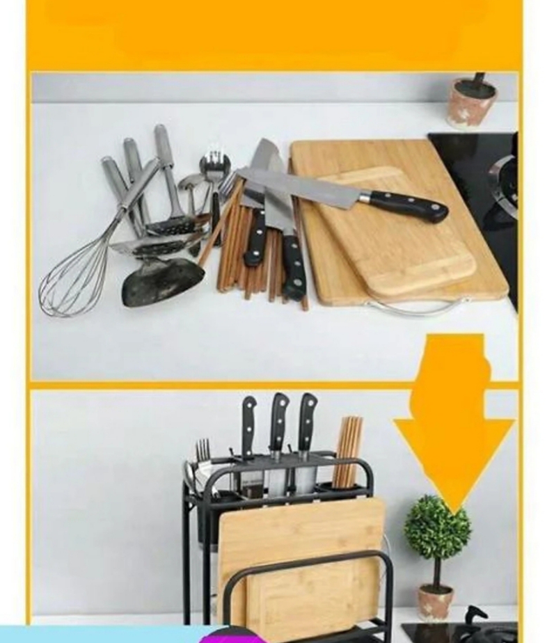 Kệ để dao thớt sắt sơn tĩnh điện cao cấp loại to