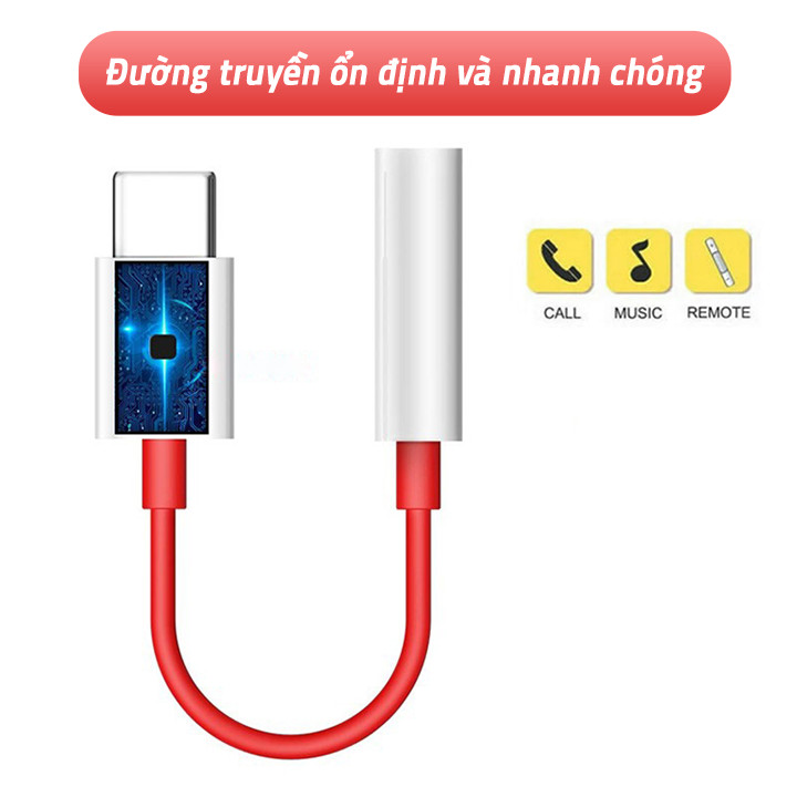 Cáp chuyển đổi cổng Type-C sang cổng 3.5 audio GLE+