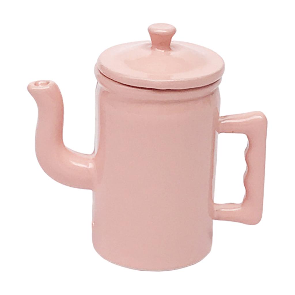 1/12 Doll House Miniature Alloy Kettle Pot Baby Doll Kitchen Bedroom Accs