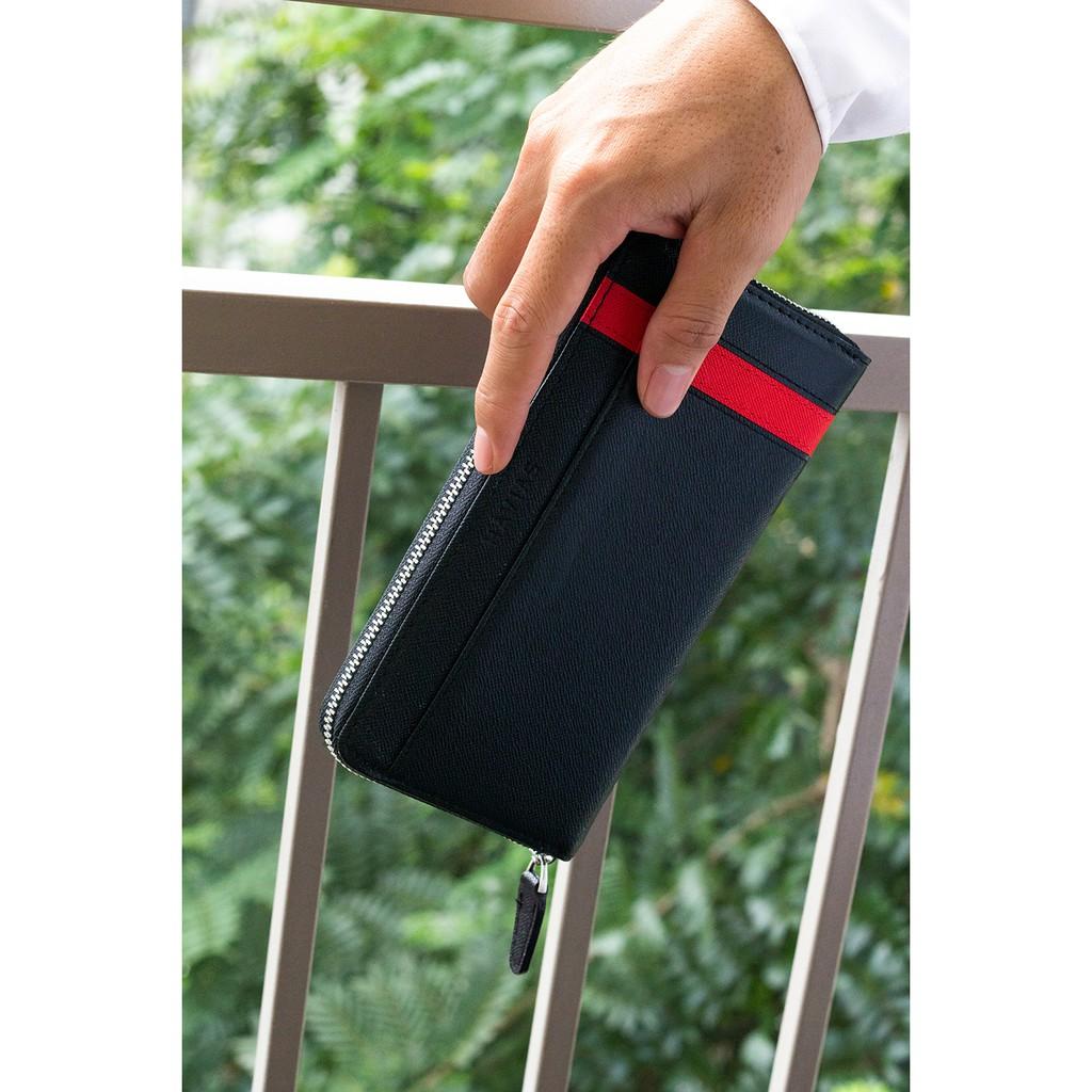 Ví Dài The Viva Zipped Long Wallet HAVIAS_Đen Phối Đỏ