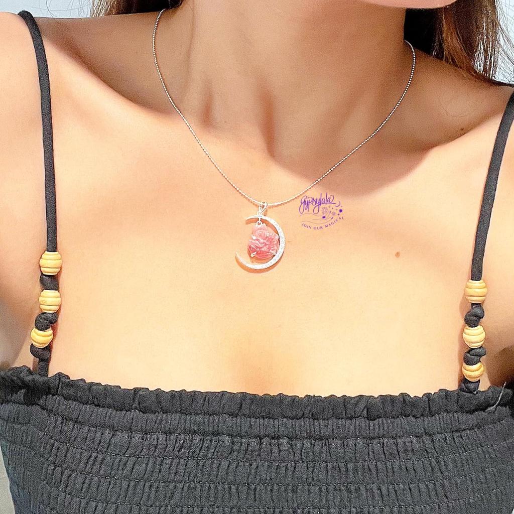 Mặt dây chuyền Hồ Ly Hình Trăng Đào Hoa SP002922 Gypsy.lala