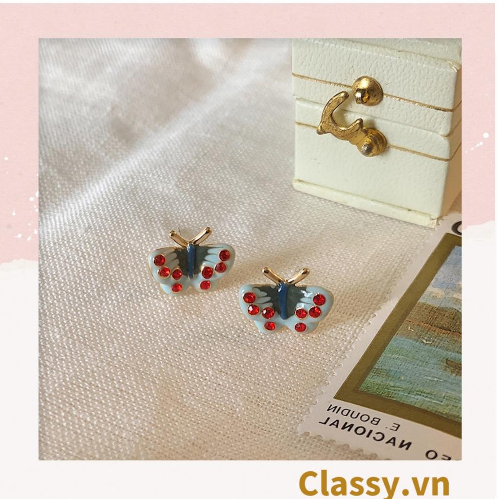 Khuyên tai bông tai hoa tai Classy họa tiết bướm dễ thương PK1606