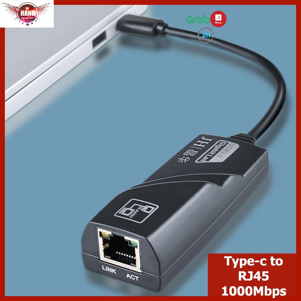 Cáp USB Type c ra Gigabit Ethernet 1000Mbps cho Laptop, Táo - Jinghua z313 - Hồ Phạm