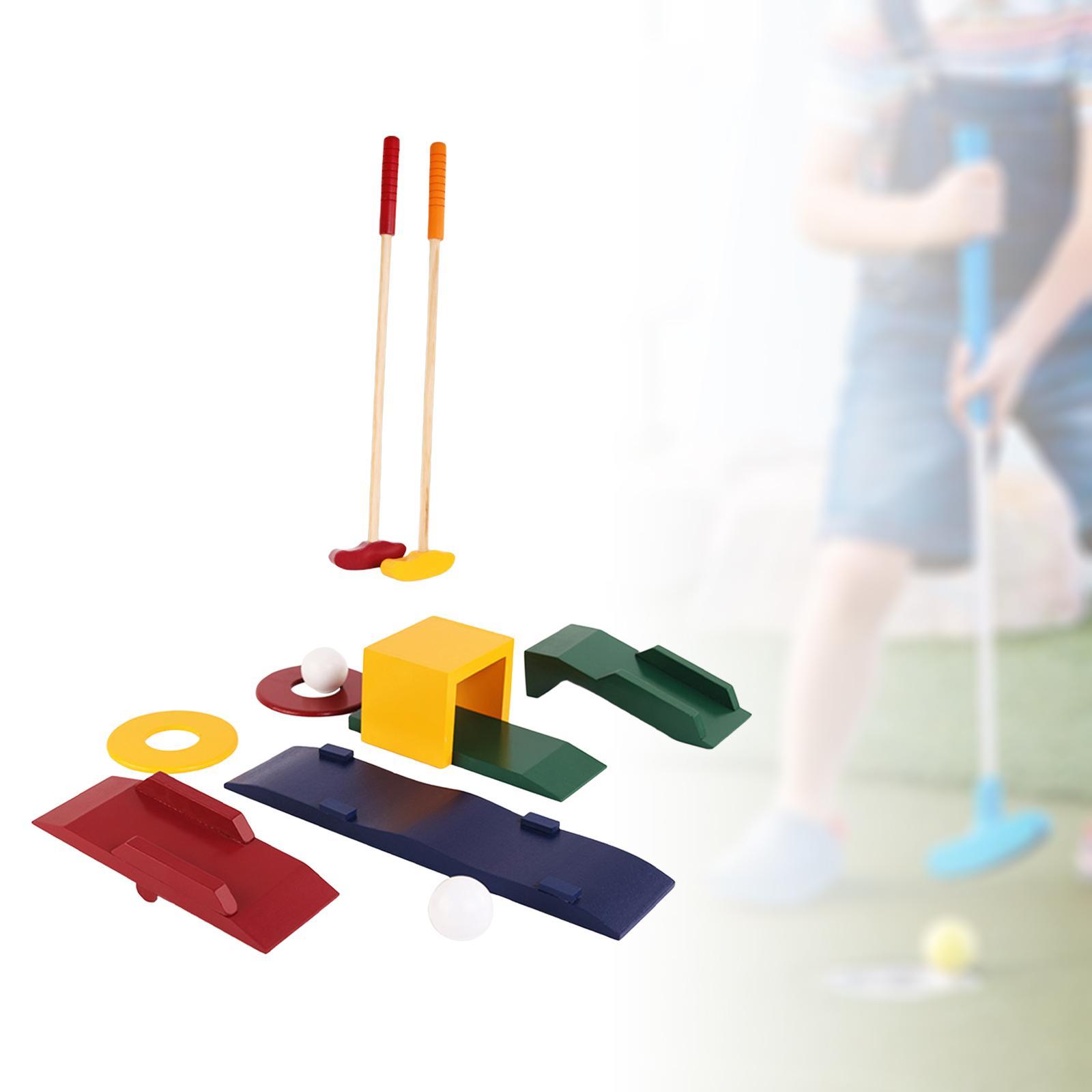 Kids Golf Clubs Set Exercise Ball Toys with Wooden Ball for Indoor