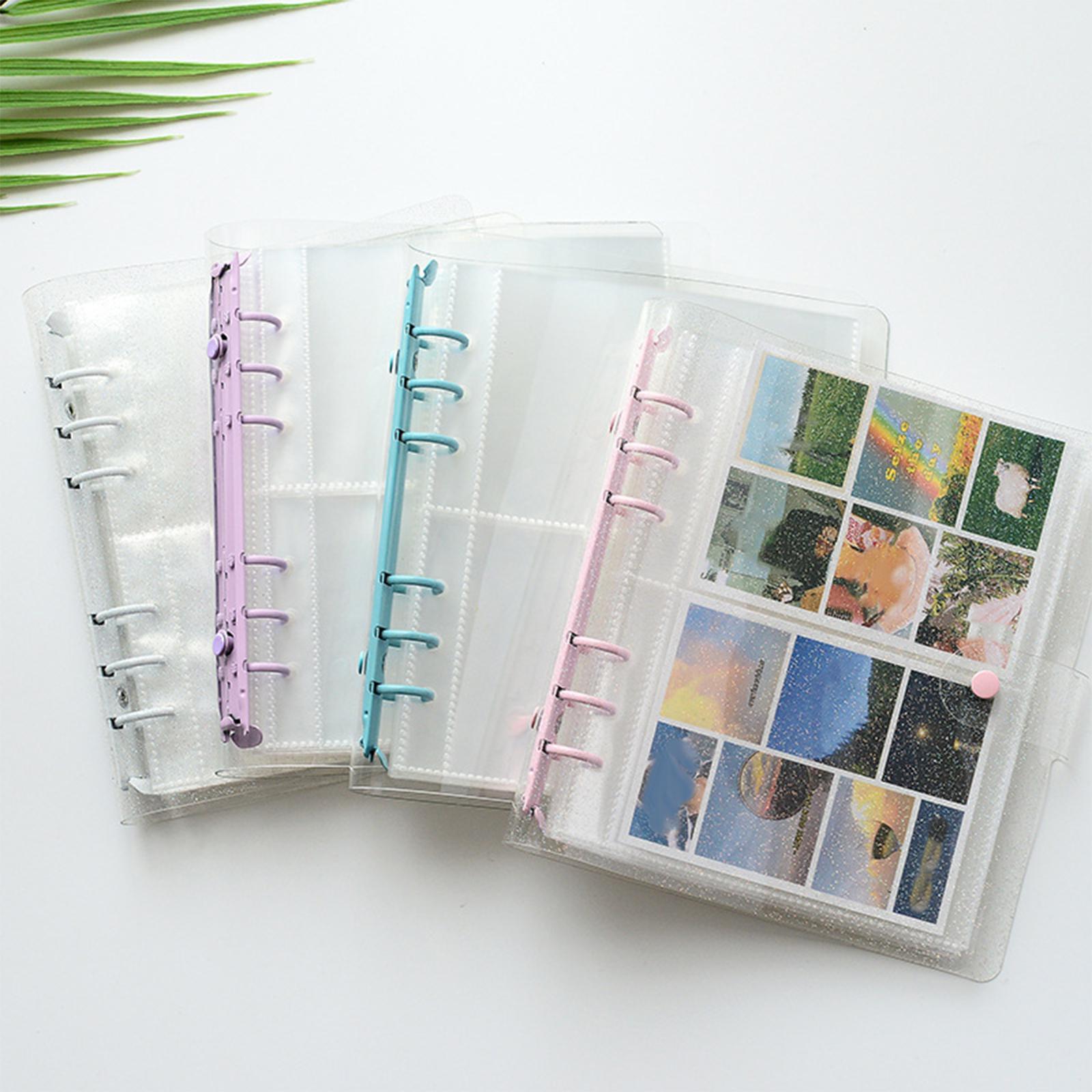 3 inch Mini Photo Album Card Protectors Sleeve Pages Shiny Clear Cover for Name Card Holder