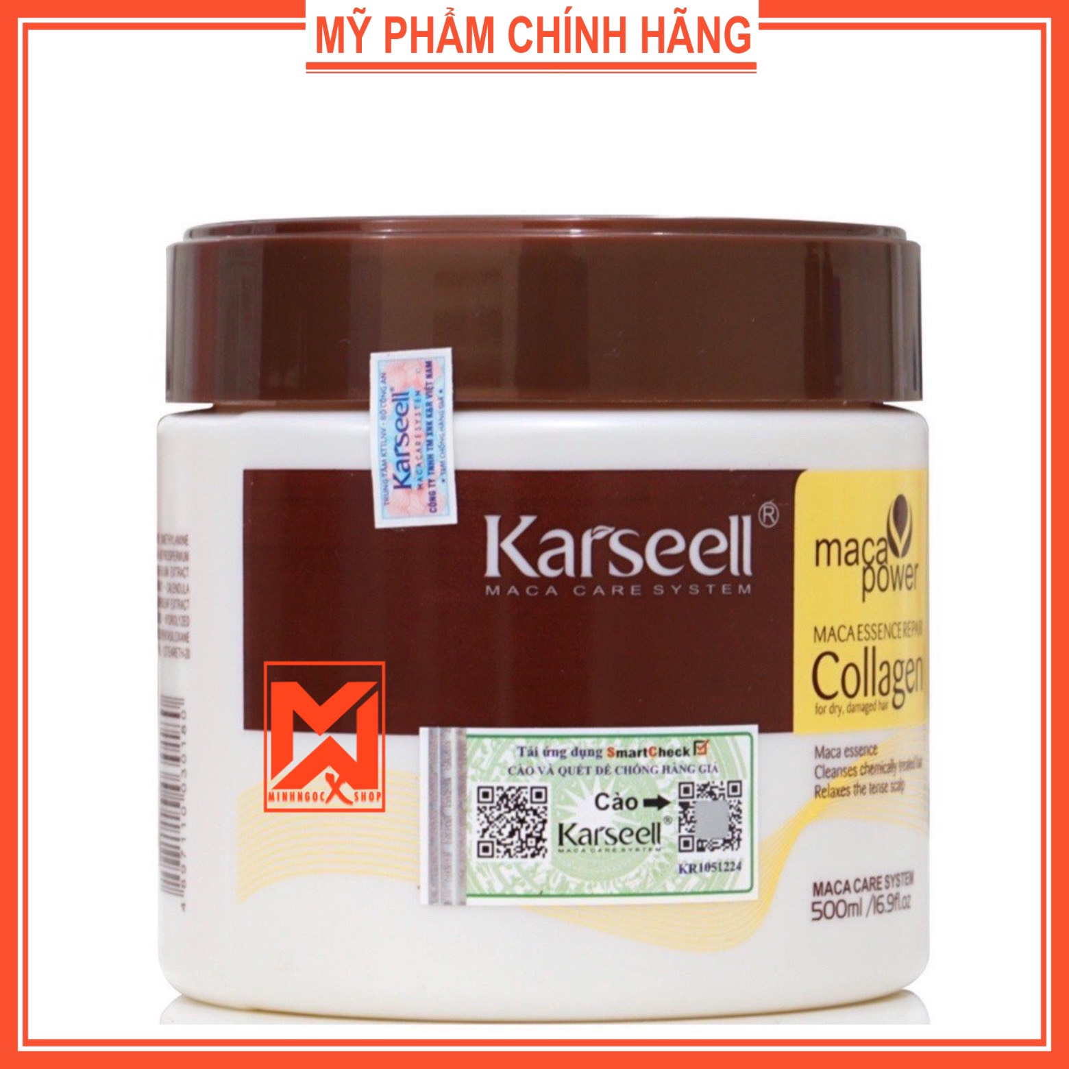 Kem ủ tóc phục hồi siêu mượt Collagen KARSEELL Maca 500ml