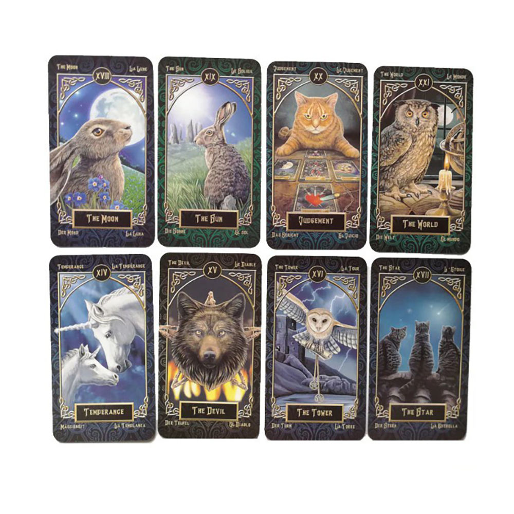 [Size Gốc] Bộ Bài Familiars Tarot 78 Lá 7x12 Cm Tặng Đá Thanh Tẩy