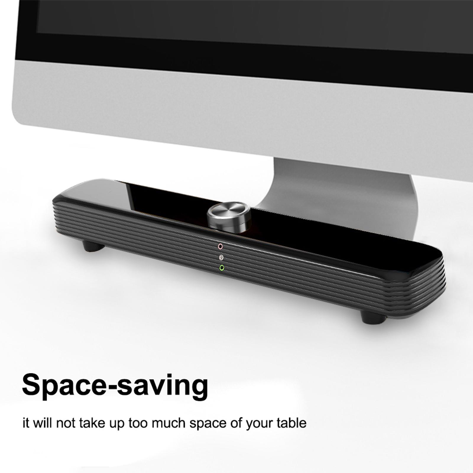 Loa máy tính SADA V101 3,5mm có dây,Âm thanh trầm phong phú,Loa Soundbar hỗ trợ USB cho PC TV