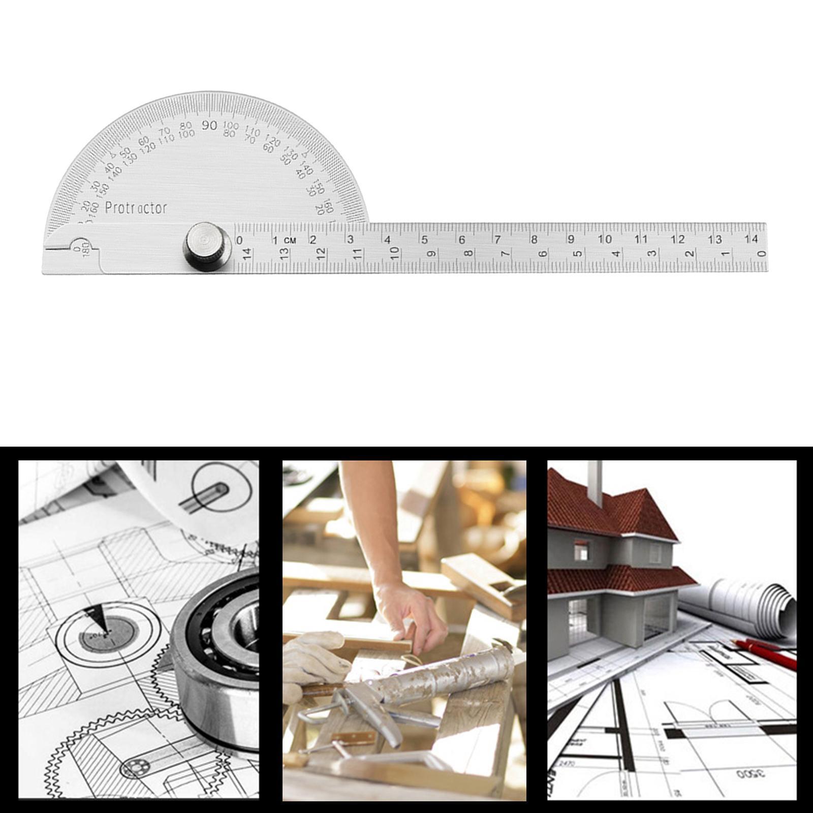 180 Degree Protractor Ruler Woodworking Ruler Angle Measure Tool