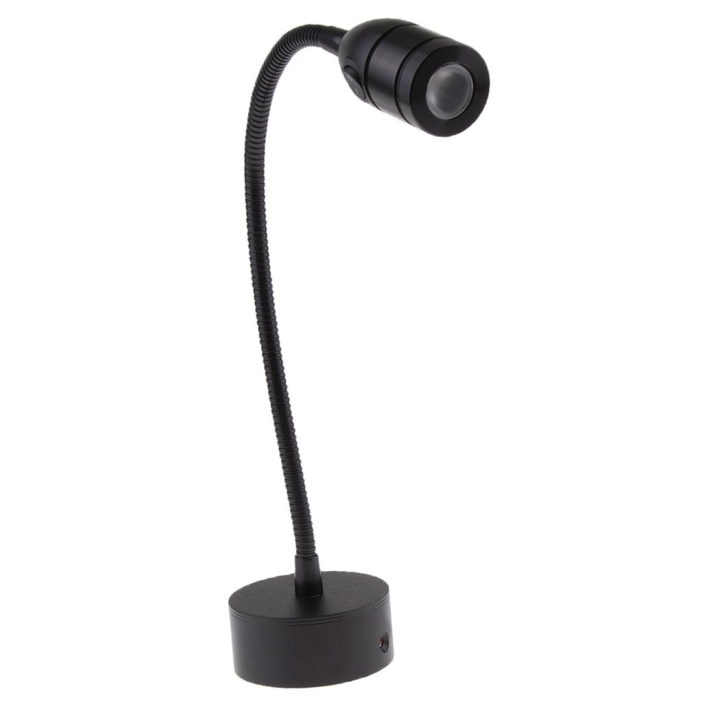 Marine 12V Led White/Red Light, Dimmable Lamps, Flexible Reading Chart Light for Boat, Rv, Caravan