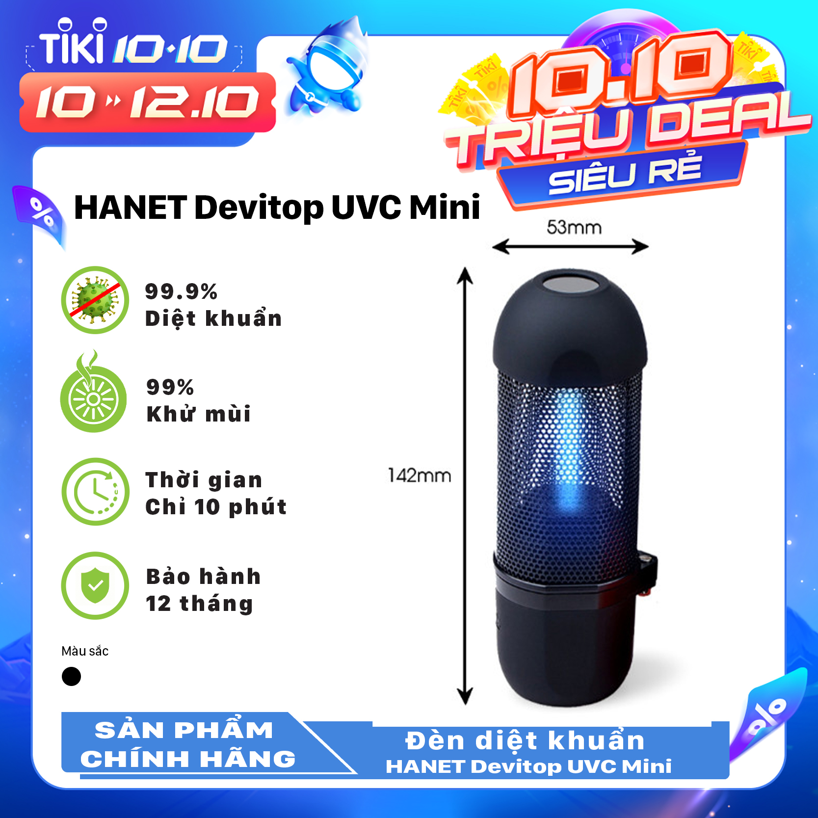 Đèn diệt khuẩn HANET Devitop UVC Mini
