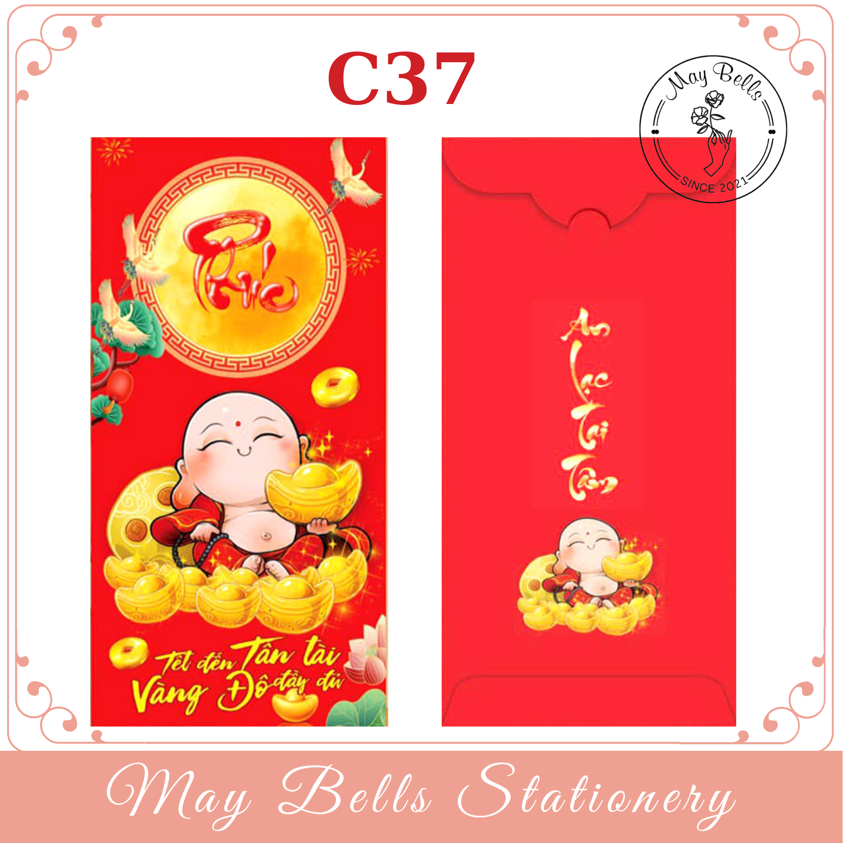 Bao Lì Xì Tết 2024 Giáp Thìn Mẫu PHÚC LỘC THỌ Được Chọn Mẫu, Bao Lì Xì Mừng Tuổi Cao Cấp, Sang Trọng, Dễ Thương