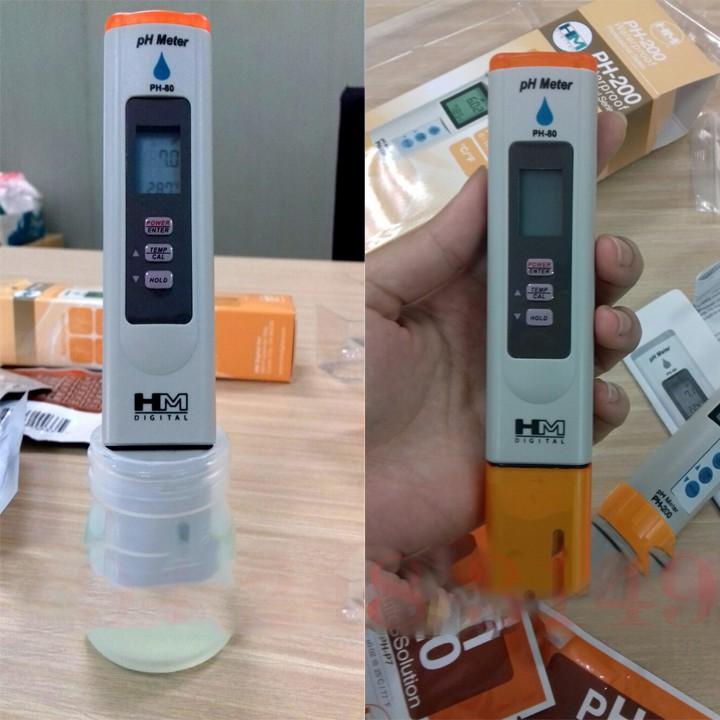 Máy đo PH nước và nhiệt độ PH80 đo độ PH hồ cá, ao tôm, nước tưới cây, nuôi thủy sản, kiểm tra nguồn nước sạch nhập Khẩu