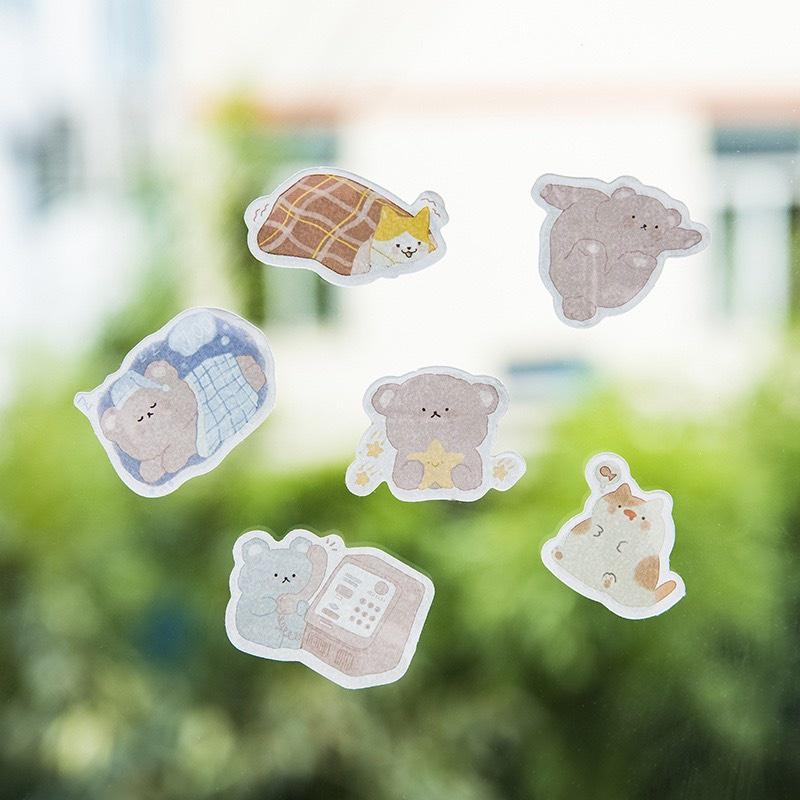 Hộp sticker 45 miếng trang trí sổ hàn quốc cute ST08