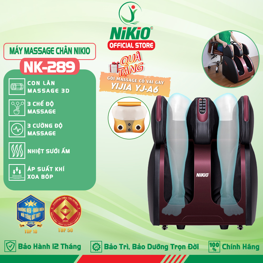 Máy massage chân và bắp chân Nikio NK-289 - Massage đa dạng kế hợp nhiệt nóng làm ấm chân