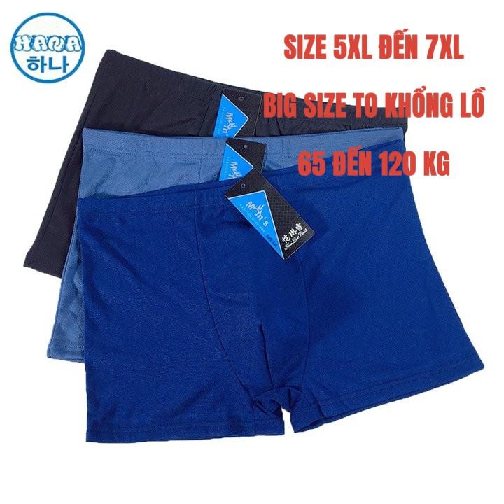 Combo 4 Quần lót nam boxer đùi cotton lụa sữa cao cấp BIG SIZE SIZE LỚN quan lot nam quần sip nam 65-120 kg