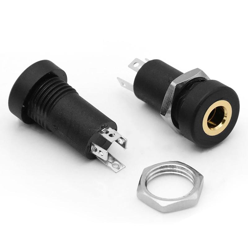 PJ392A Ổ cắm giắc cắm âm thanh 3.5MM Bảng điều khiển hàn âm thanh nổi 3 cực Gắn vàng có đai ốc PJ-392A Tai nghe 3/4 chân Đầu nối ổ cắm nữ Màu sắc: 4 chân 1 cái