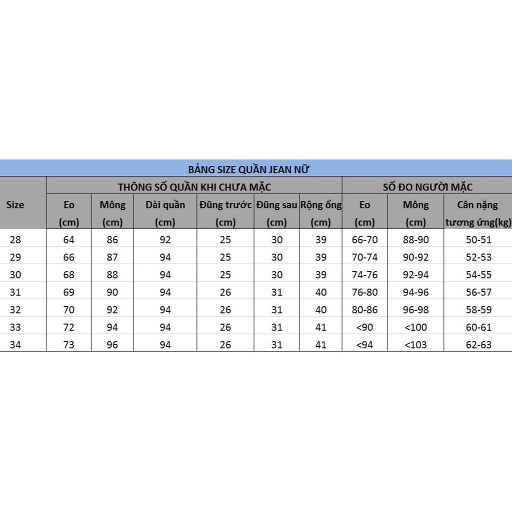 Quần jeans nữ ống thời trang siêu co giãn