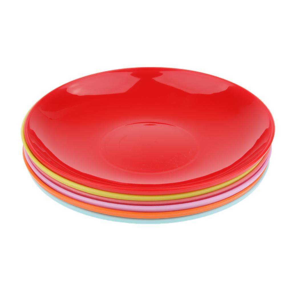Reusable Plastic Dinnerware Set  – Hard Plastic Plates, Bowls & Cupss – Camping Hiking Picnic BBQ Tableware Set