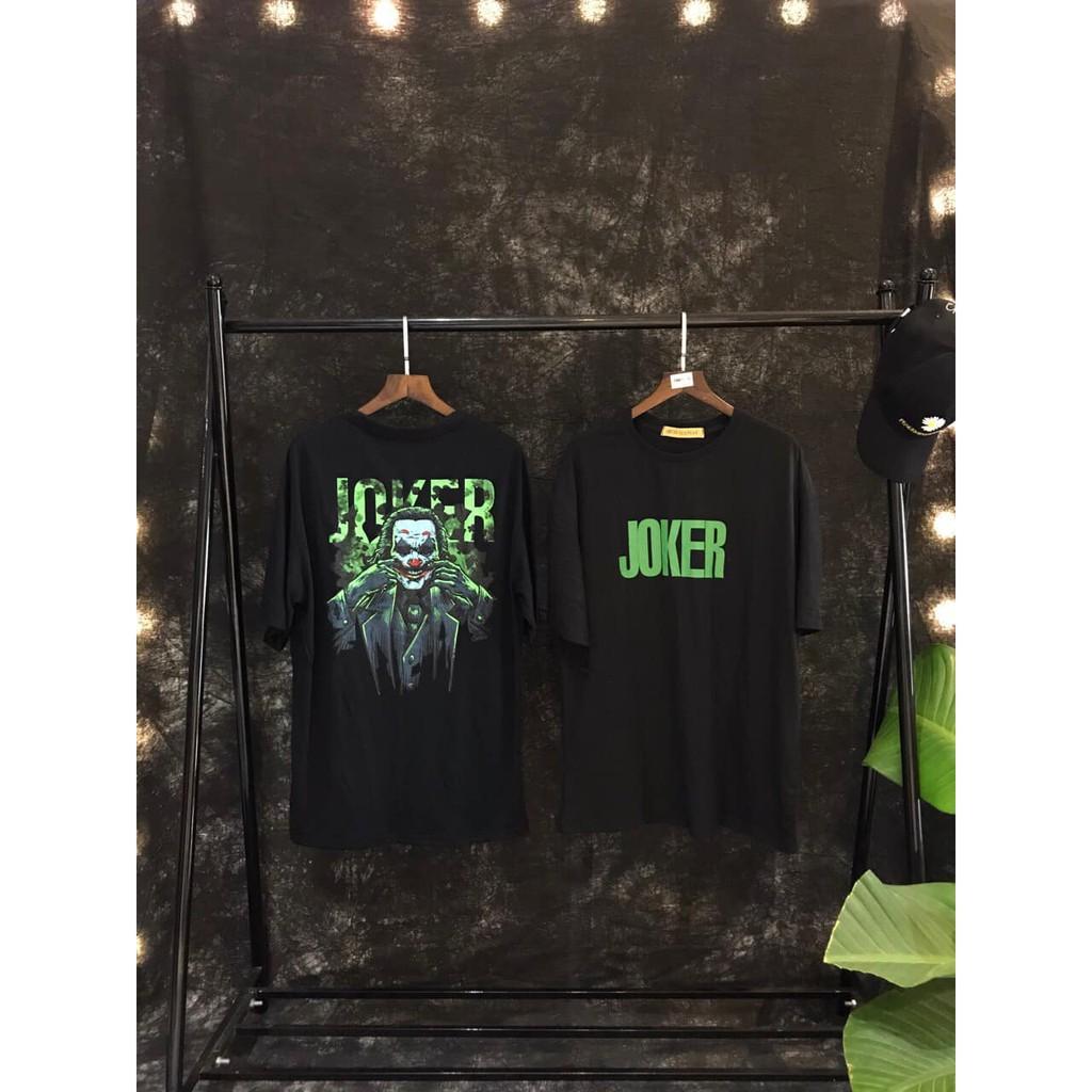Áo Thun UNISEX Nam Nữ JOKER XANH Tay Lửng From Rộng Giá Rẻ