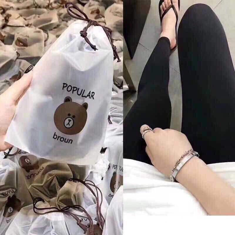 QUẦN LEGGING GẤU BROWN THUN LẠNH CO GIÃN 4 CHIỀU