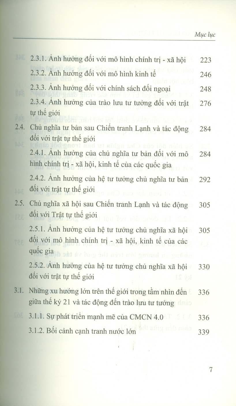 Các Trào Lưu Tư Tưởng Trong Thế Giới Hiện Nay Và Tầm Nhìn Đến Giữa Thế Kỷ 21